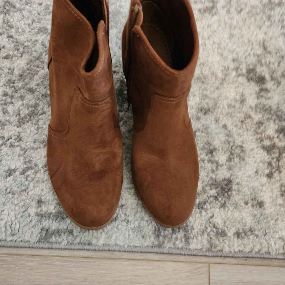 Macy's Branded Brown Suede Ankle Boots